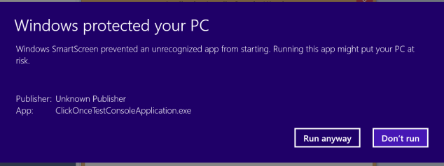 ClickOnce - 7 - Install - Self-Signed Certificate